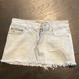 Abercrombie & Fitch white wash Vintage Jean Skirt